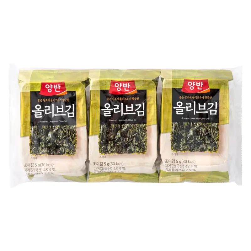 Dongwon Yangban Roasted Laver with Olive Oil 9 pack