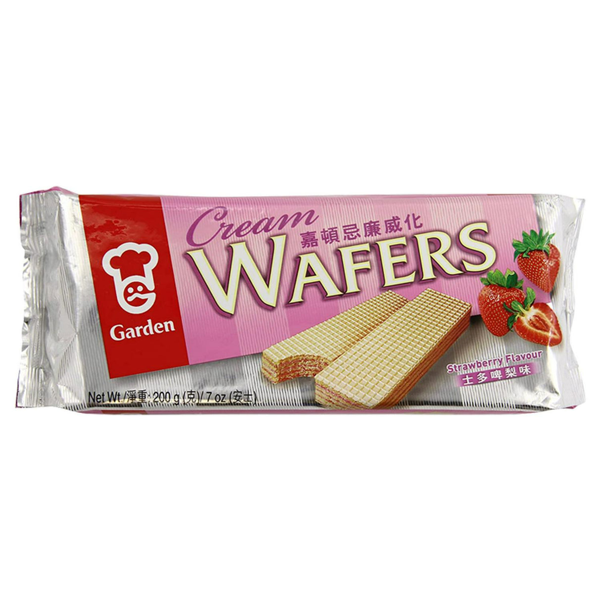 Garden Cream Wafers Strawberry Flavoured x4 200g
