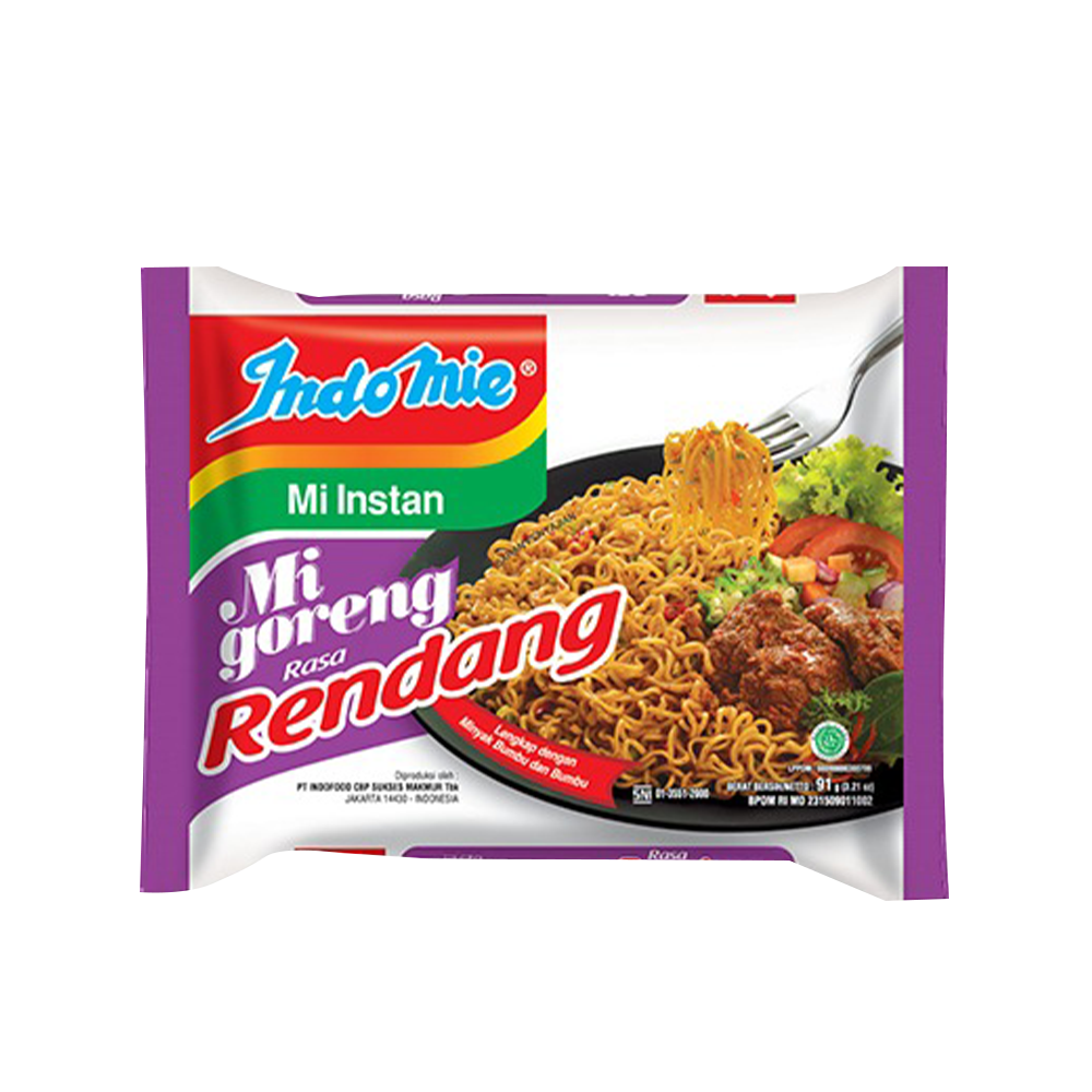 Indomie Spicy Beef Rendang Fried Noodles 80g