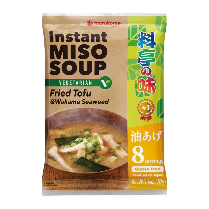 Marukome Miso Soup - Fried Tofu & Wakame Seaweed Vegetarian 152g