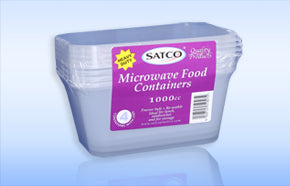 Microwave Food Container 1000cc (4 containers with lids)