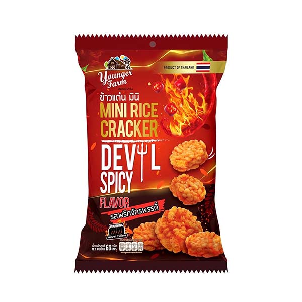 Younger Farm Mini Rice Cracker Devil Spicy 60g