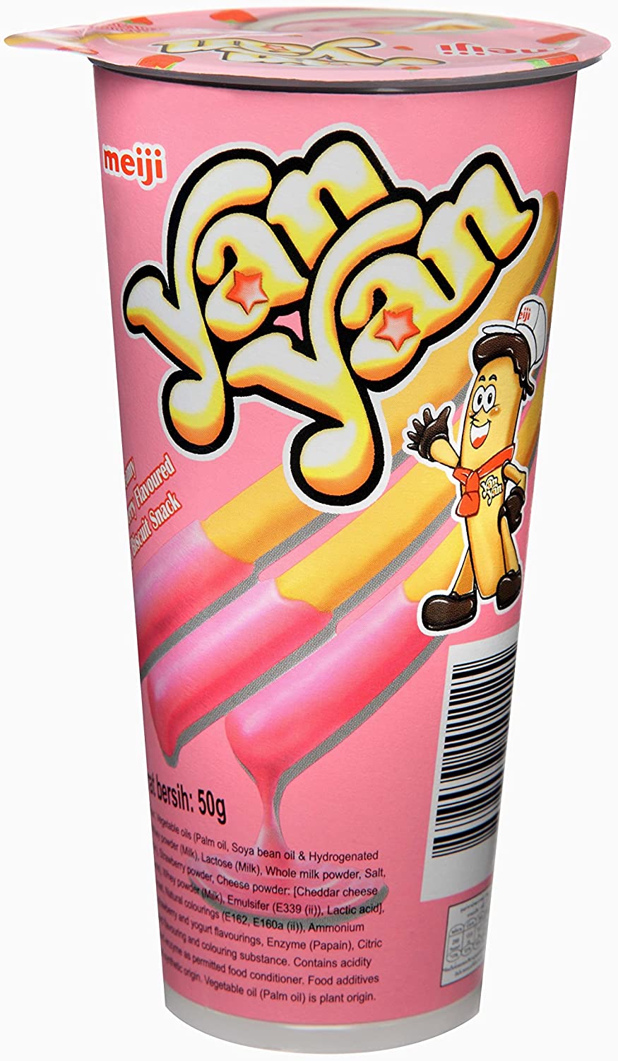 Meiji Yan Yan Biscuits with Creamy Strawberry 50g