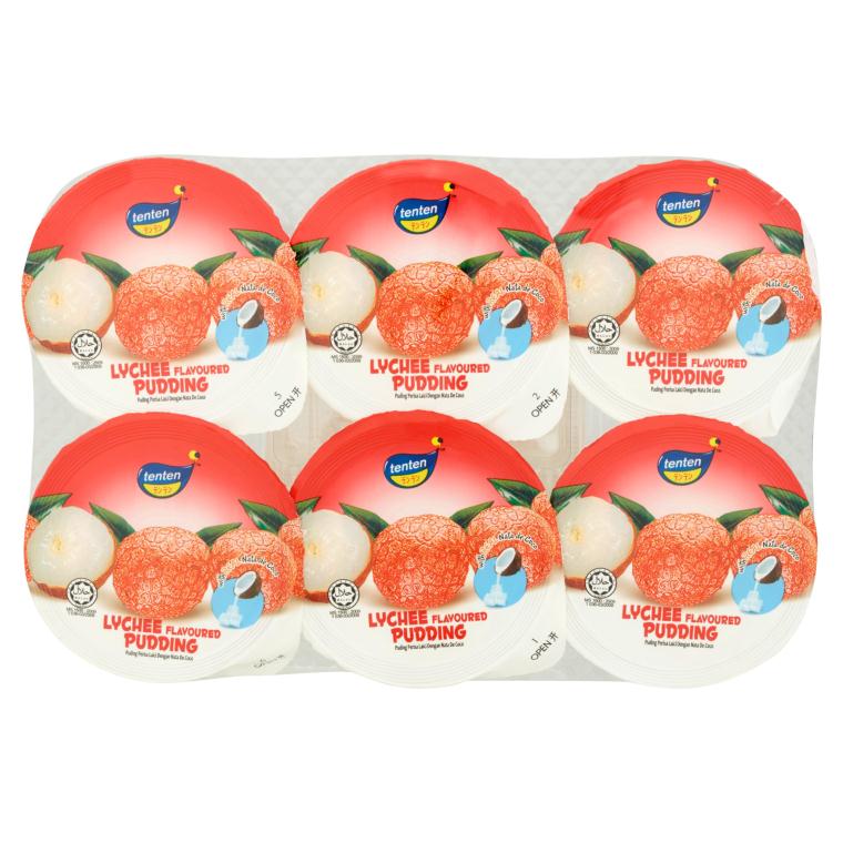 Tenten Lychee Flavoured Pudding (6x118g)