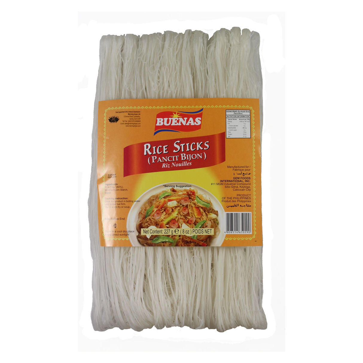 Buenas Rice Sticks - Bihon 227g