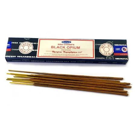 Black Opium Incense Sticks Satya