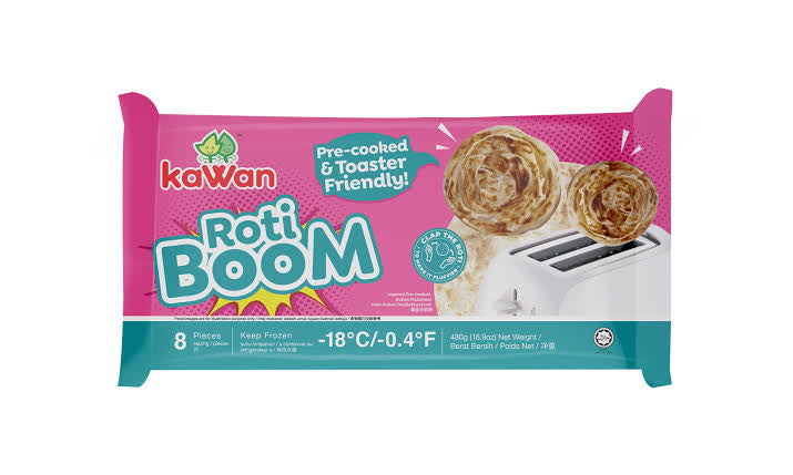 Kawan Roti Boom 8pcs (with Free  Daal Curry) 580g
