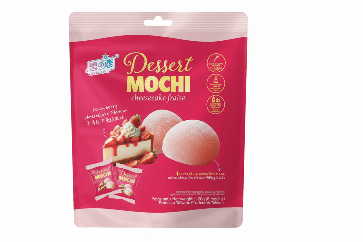 Yuki & Love Dessert Mochi Strawberry Cheesecake Flavour 120g