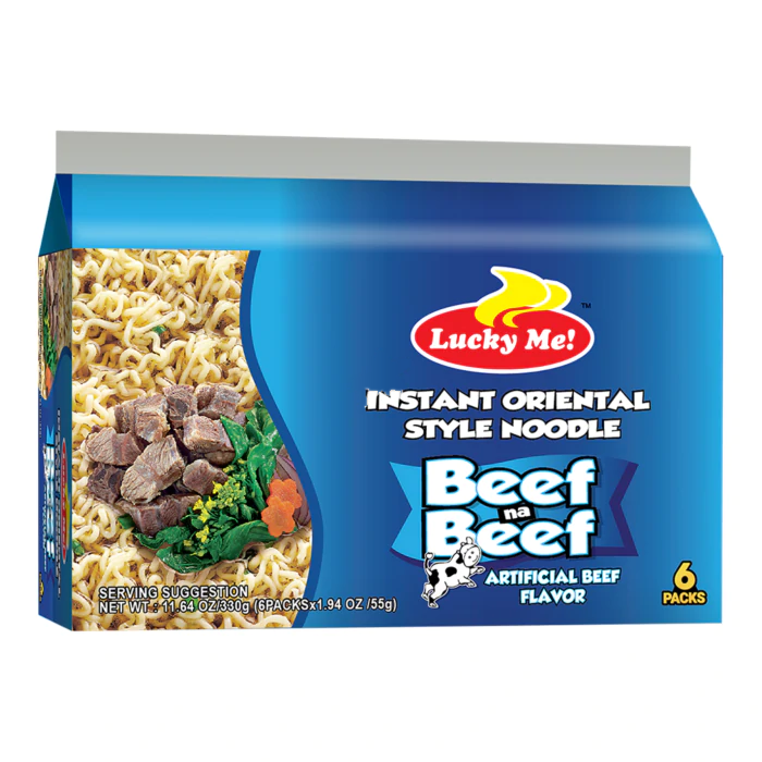 Lucky Me! Pancit Canton Beef Multi pack (6 x 55g)