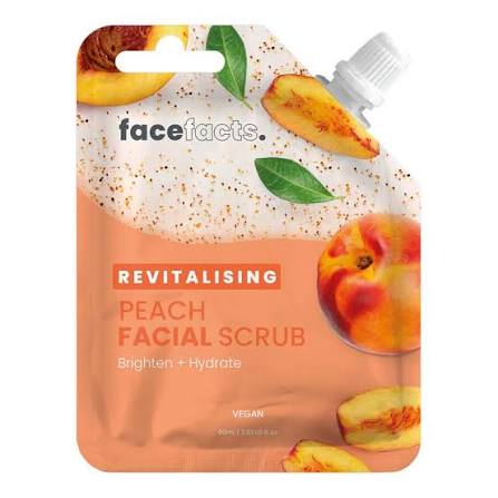 Facefacts Revitalising Peach Facial Scrub Vegan 60ml