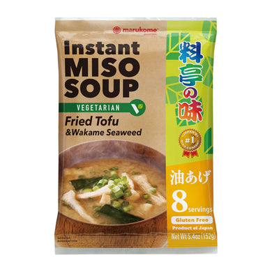 Marukome Miso Soup - Fried Tofu & Wakame Seaweed Vegetarian 152g
