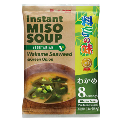 Marukome Miso Soup Wakame Seaweed & Green Onion - Vegetarian 152g