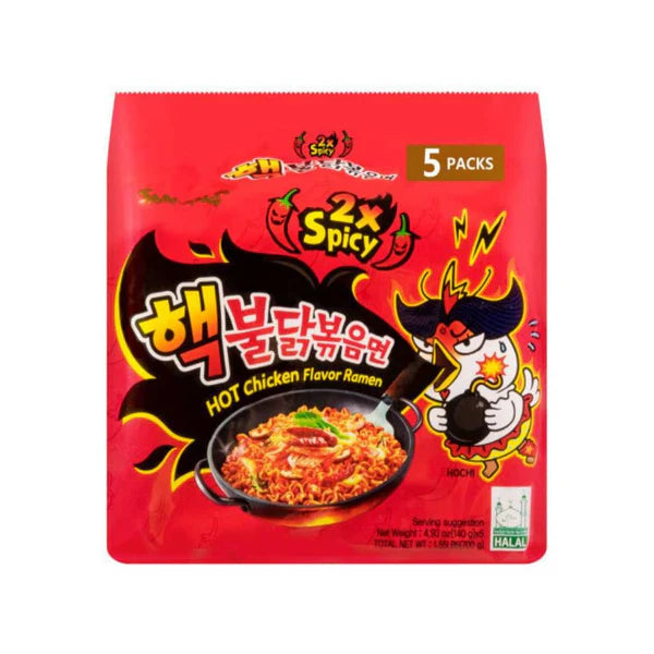 Samyang Buldak Hot Chicken Flavour Ramen 2XSpicy - 5 x 140g