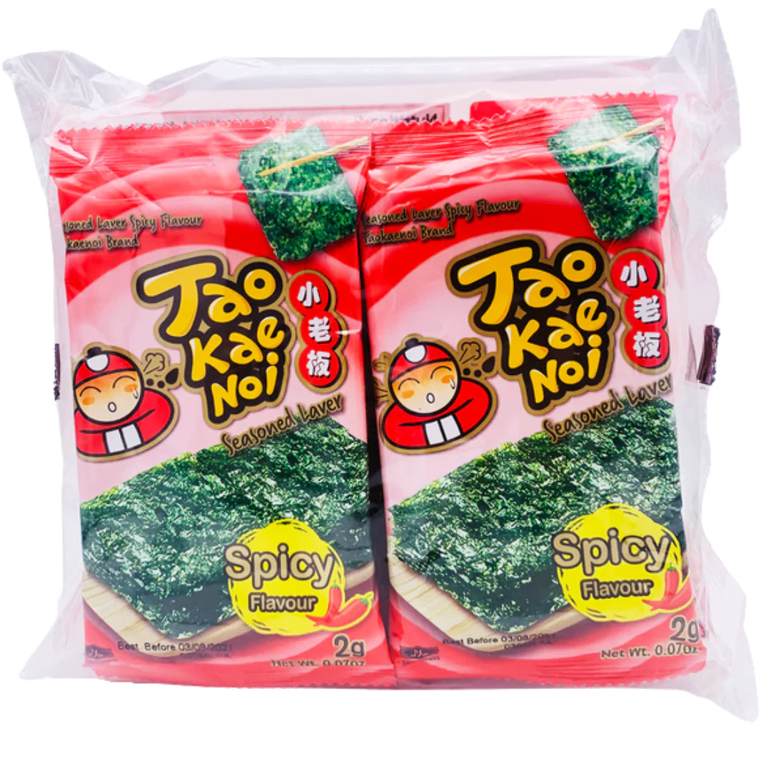 Tao Kae Noi KOREAN STYLE SPICY FLAVOUR SEASONED LAVER 8 X 2G (16G)