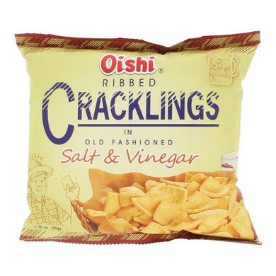 Oishi Old Fashioned Ribbed Cracklings in Salt and Vinegar 50g