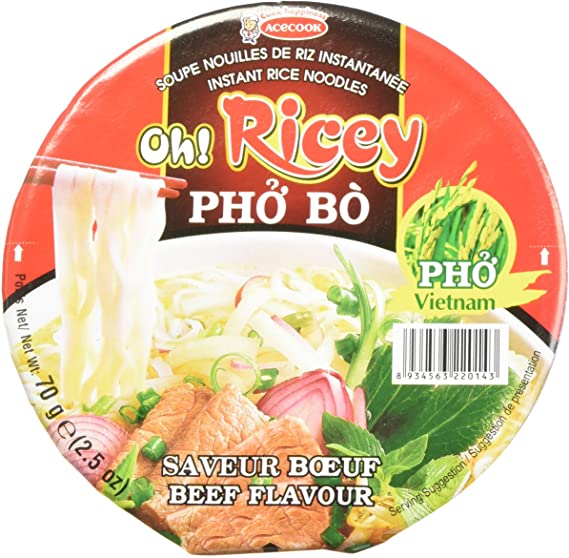 Oh! Ricey Instant Rice Noodles Beef Flavour 70g