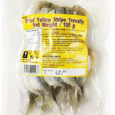 Dried Yellow Stripe Trevally 100g
