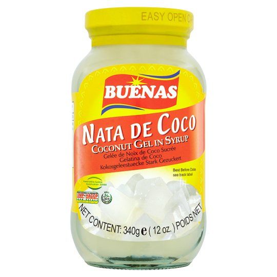 Buenas - Nata de Coco - (White) Coconut Gel in Syrup - 340g