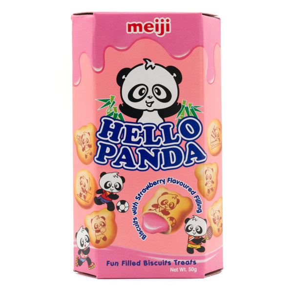 Meiji Hello Panda Strawberry Cream Biscuits 50g