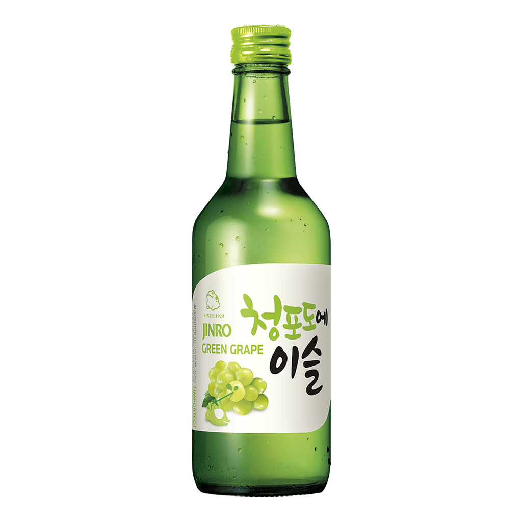 Jinro Green Grape Flavour Soju 360ml 13% Alc./Vol