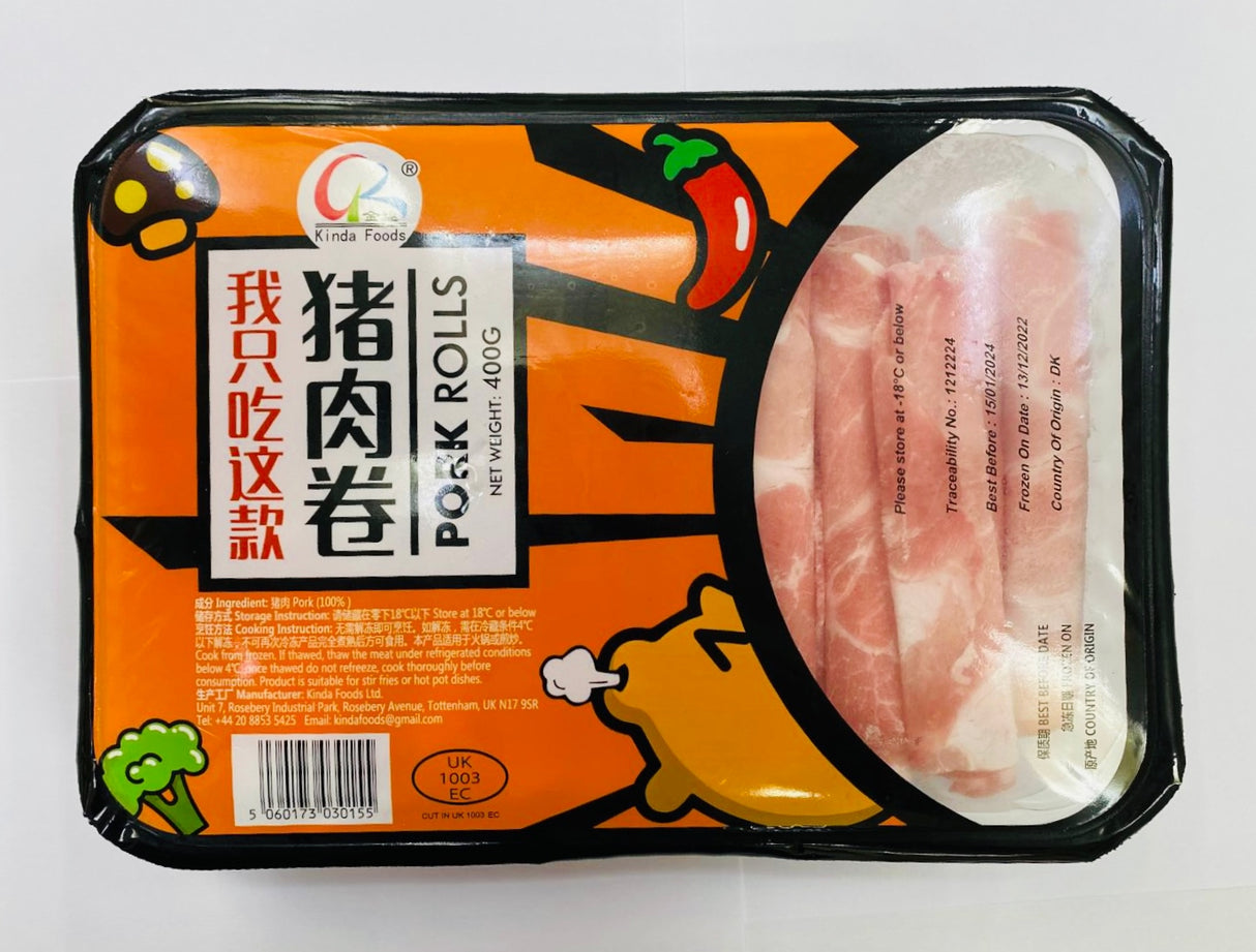 Kinda Frozen Sliced Pork (Rolls) For Hot Pot 400g