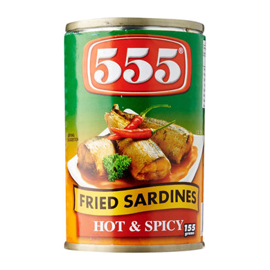 555 Fried Sardines Hot and Spicy 155g