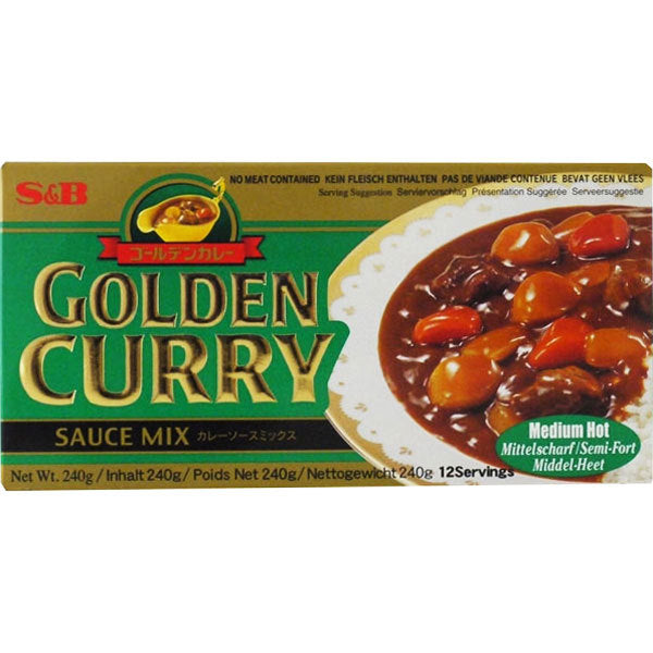 S&B Golden Curry Sauce Mix Medium Hot 220g
