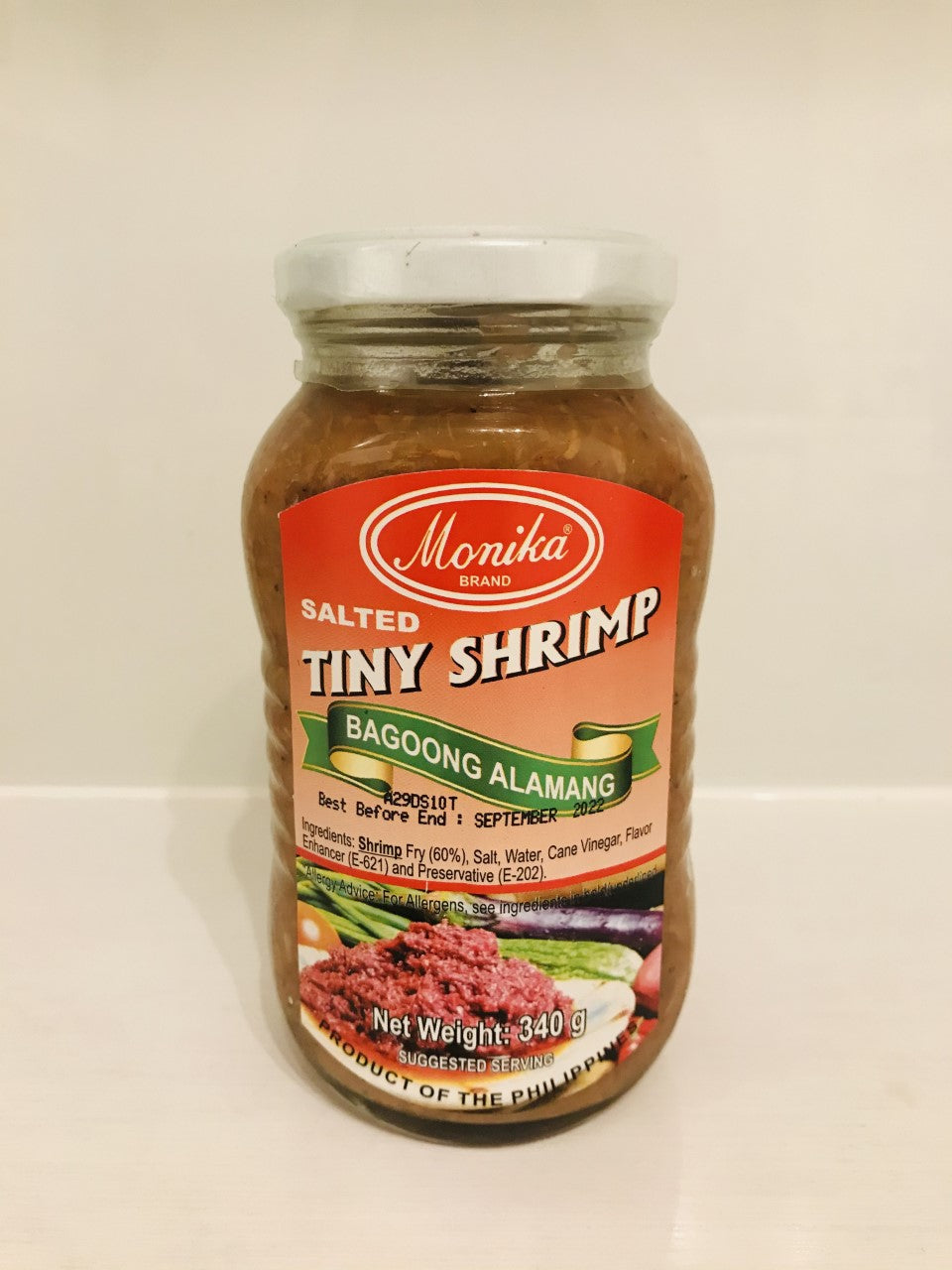 Monika Salted Tiny Shrimp (Bagoong Alamang Guisado) 340g